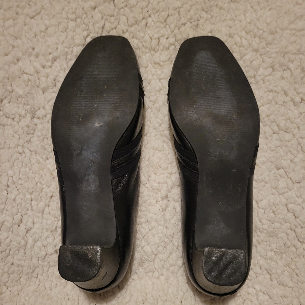 WOMENS S.R.O. SAMMI LEATHER HEEL PUMPS BLACK SIZE 8 - Picture 9 of 13